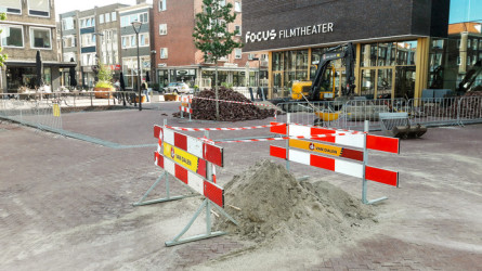 Audrey Hepburnplein met werkzaamheden